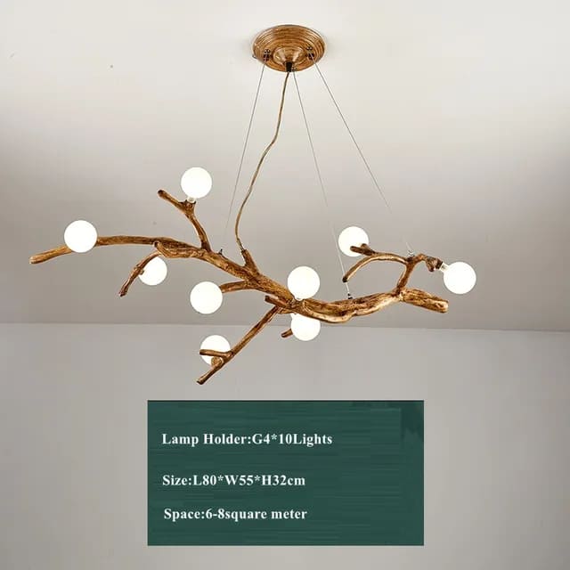 LED tree branch chandelier fixture