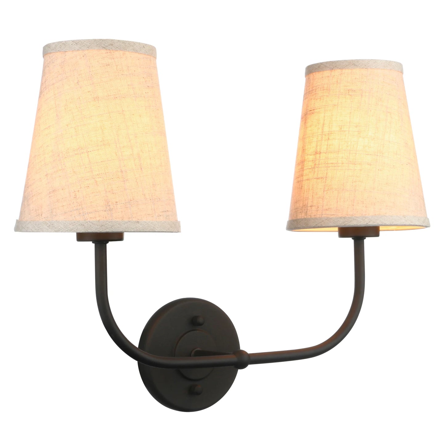 2 lights wall sconces with fabric shades