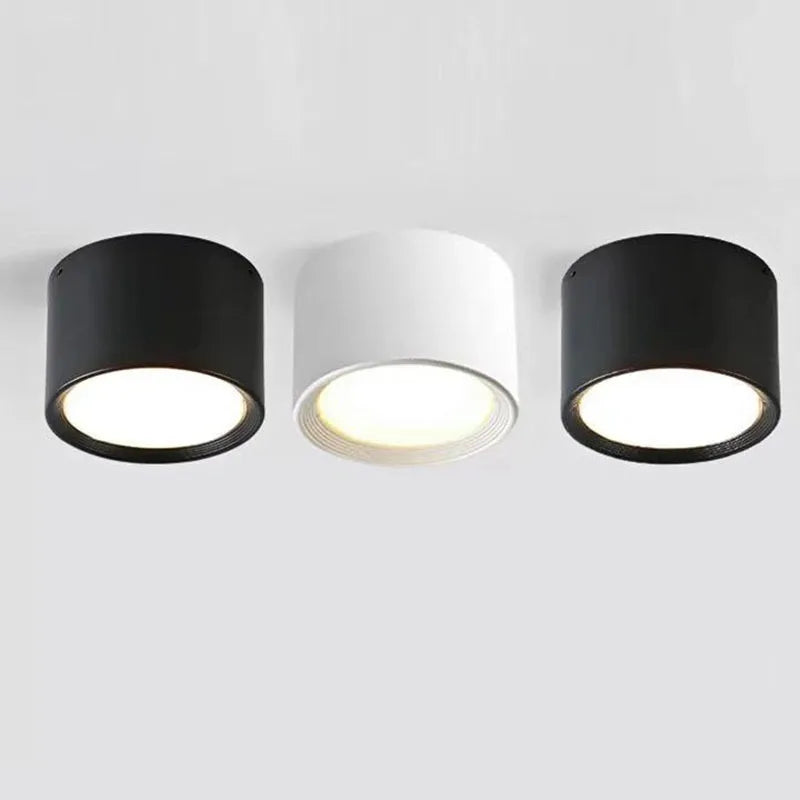 Dru LED Wood Ceiling Light on white ceiling