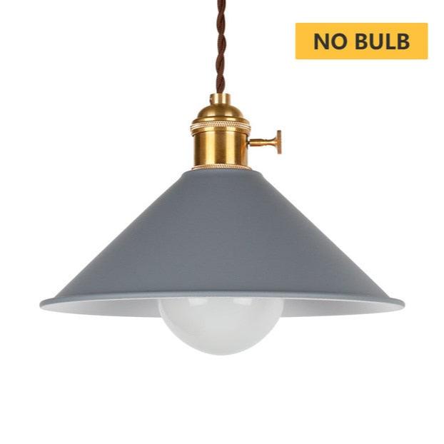 Grey cone pendant light