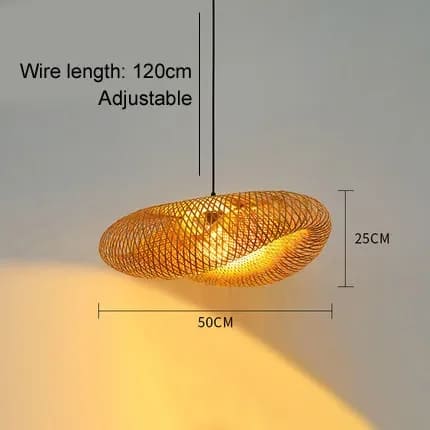 bamboo pendant light shade