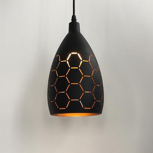 black hollow hanging light