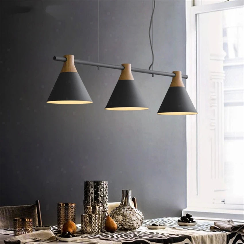 black cone pendant light