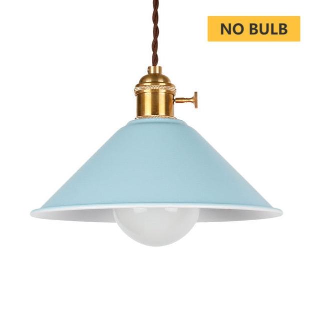 blue cone pendant light