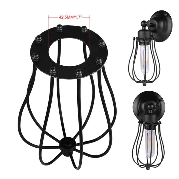 caged sconce wall light