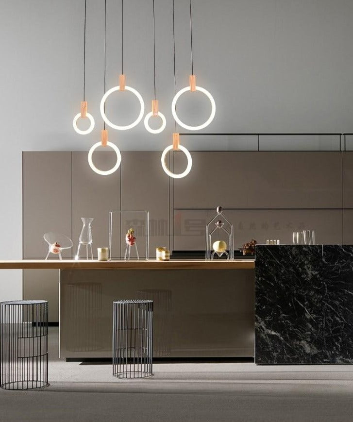 luxury staircase lighting - circular LED design