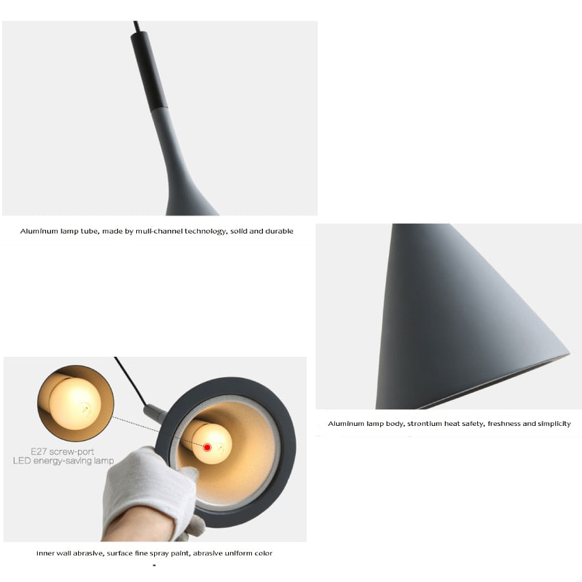 modern cone pendant lights for home lighting