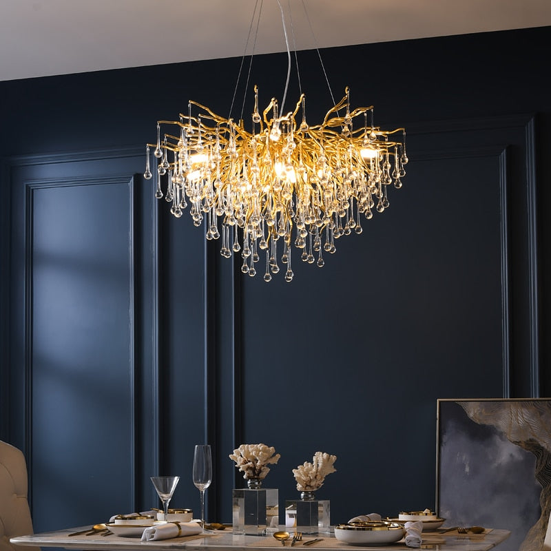 crystal chandelier raindrop