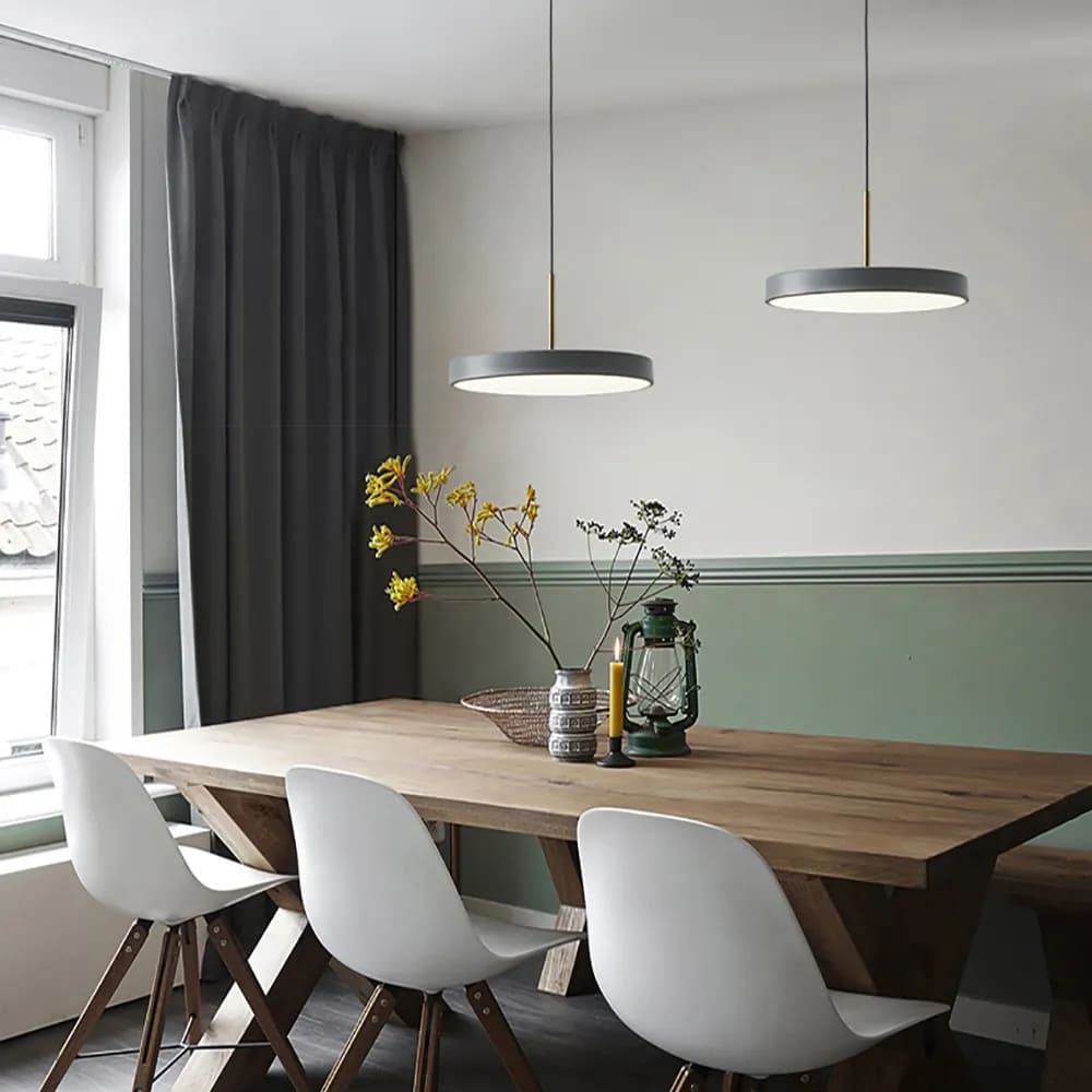 modern disc pendant light