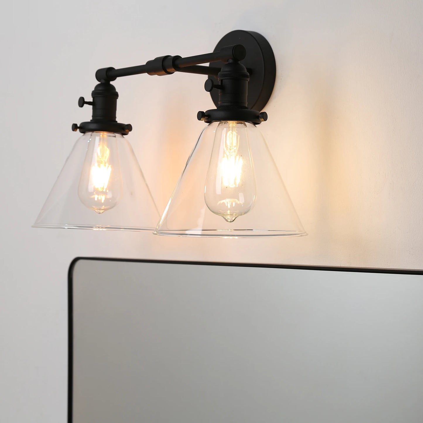 double cone wall sconce