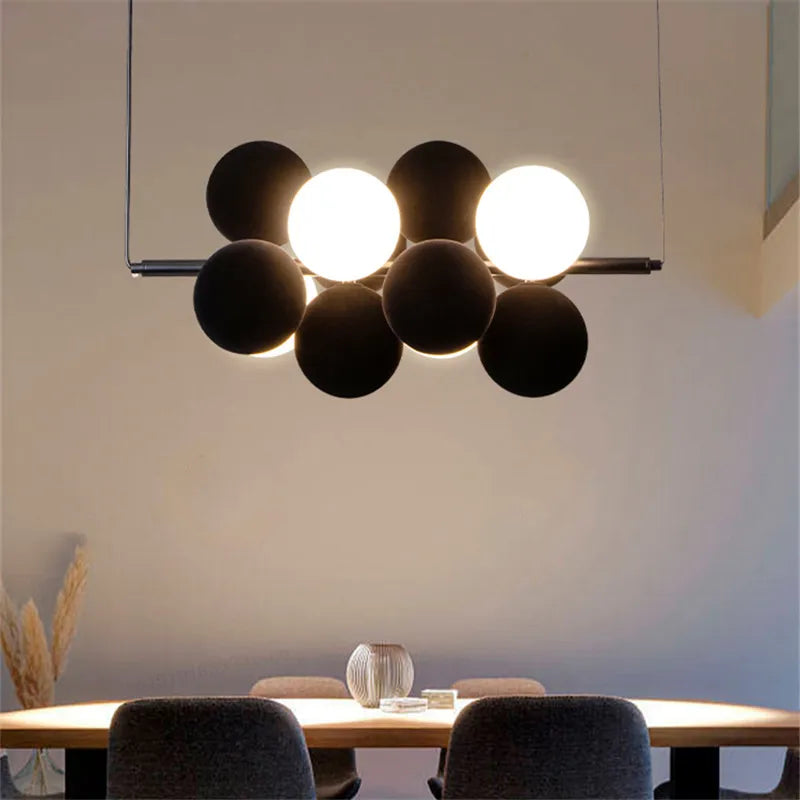glass globe chandelier