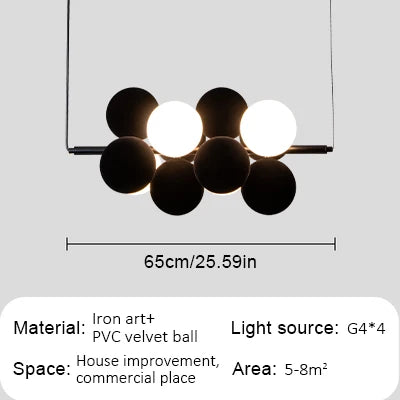 globe light chandelier