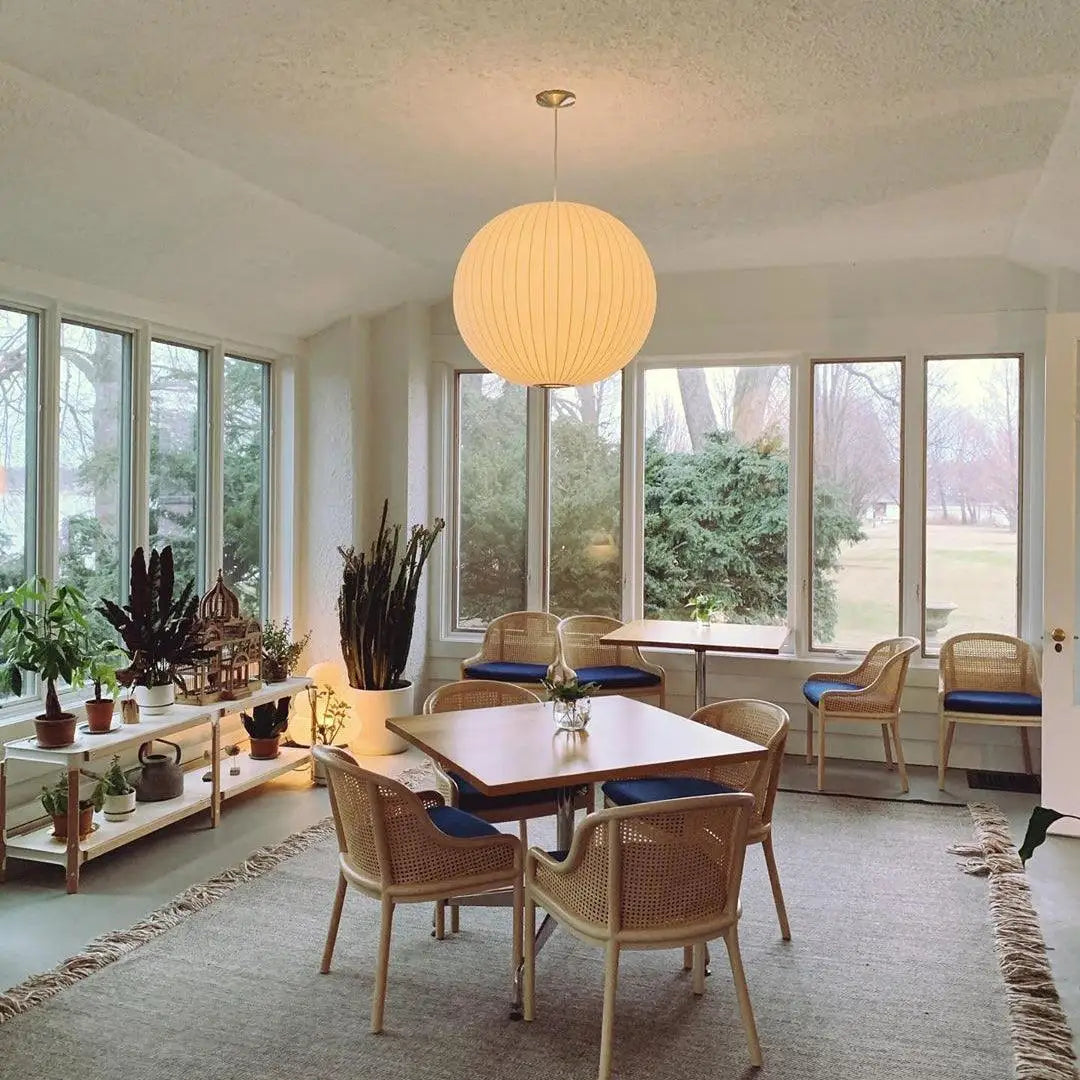 globe silk bubble pendant light