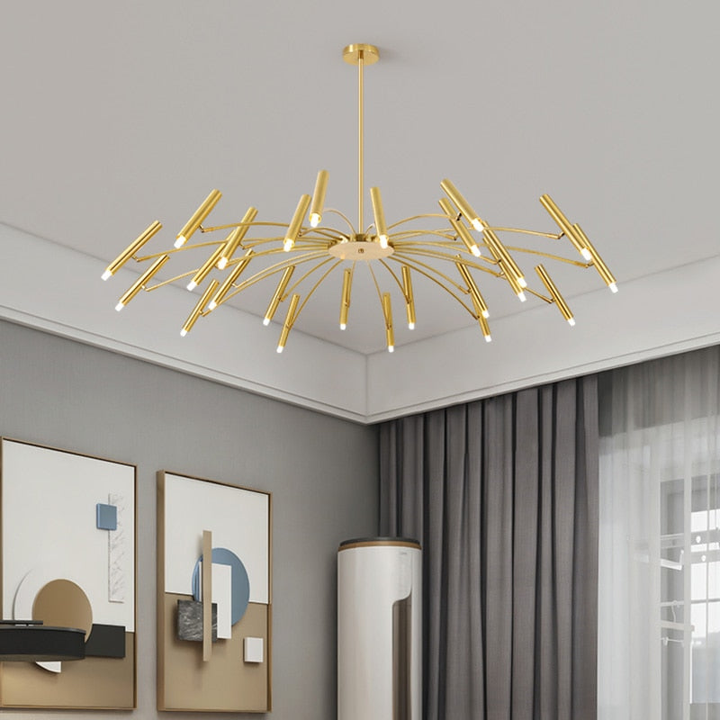 gold candle chandelier modern design