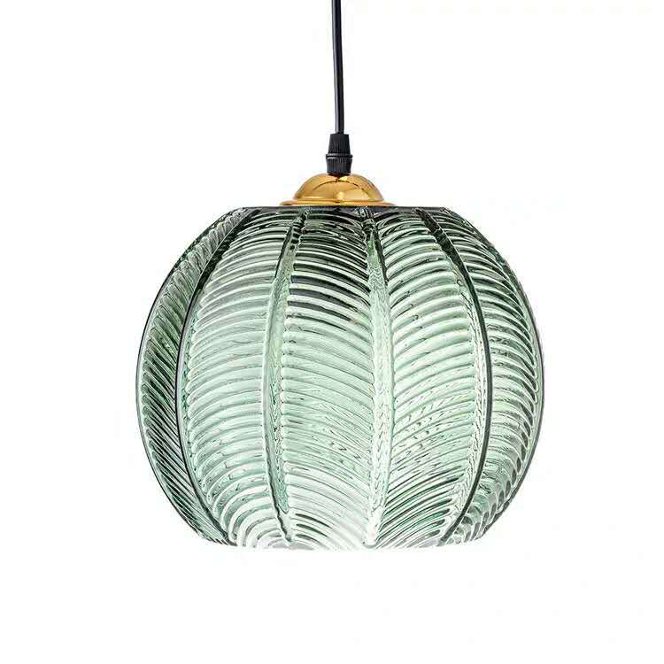 green textured glass pendant