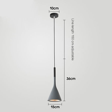 grey cone pendant light for minimalist interiors