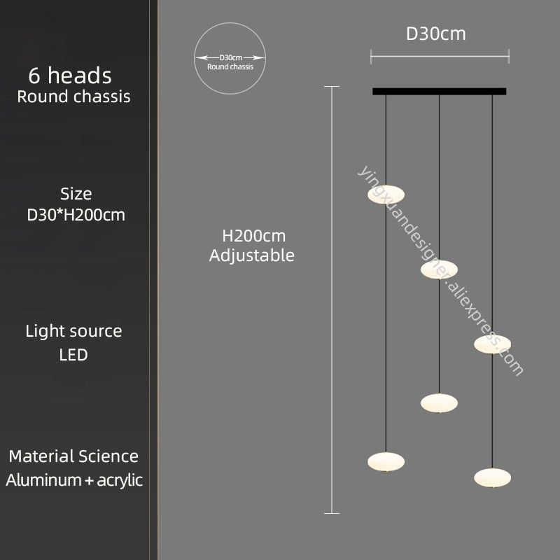 hanging light in stairwell