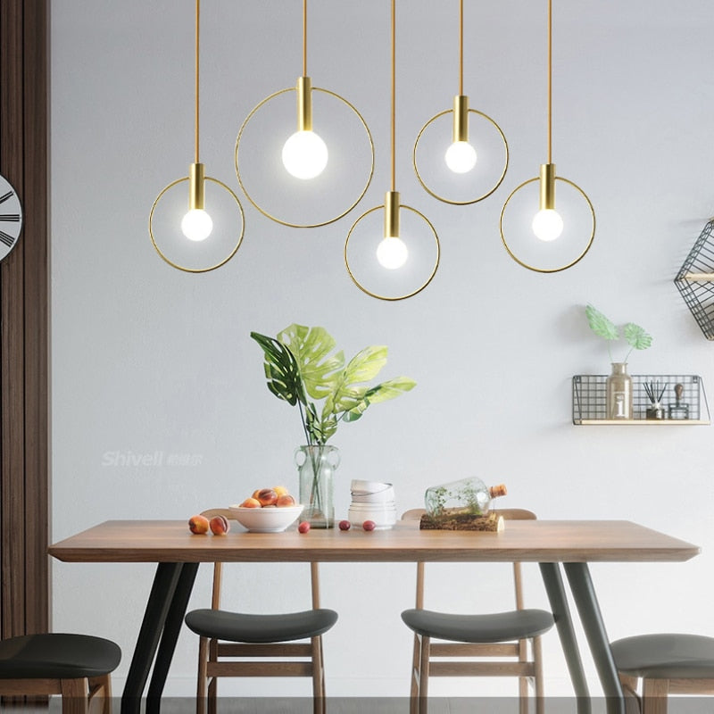 large round pendant light