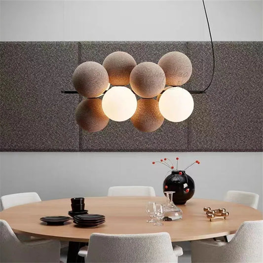 lunar globe chandelier