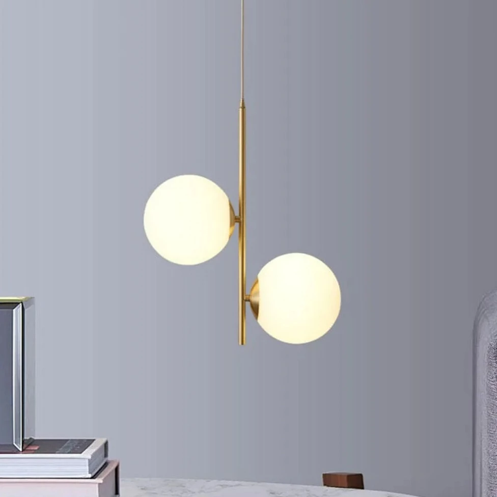 modern milk glass pendant light