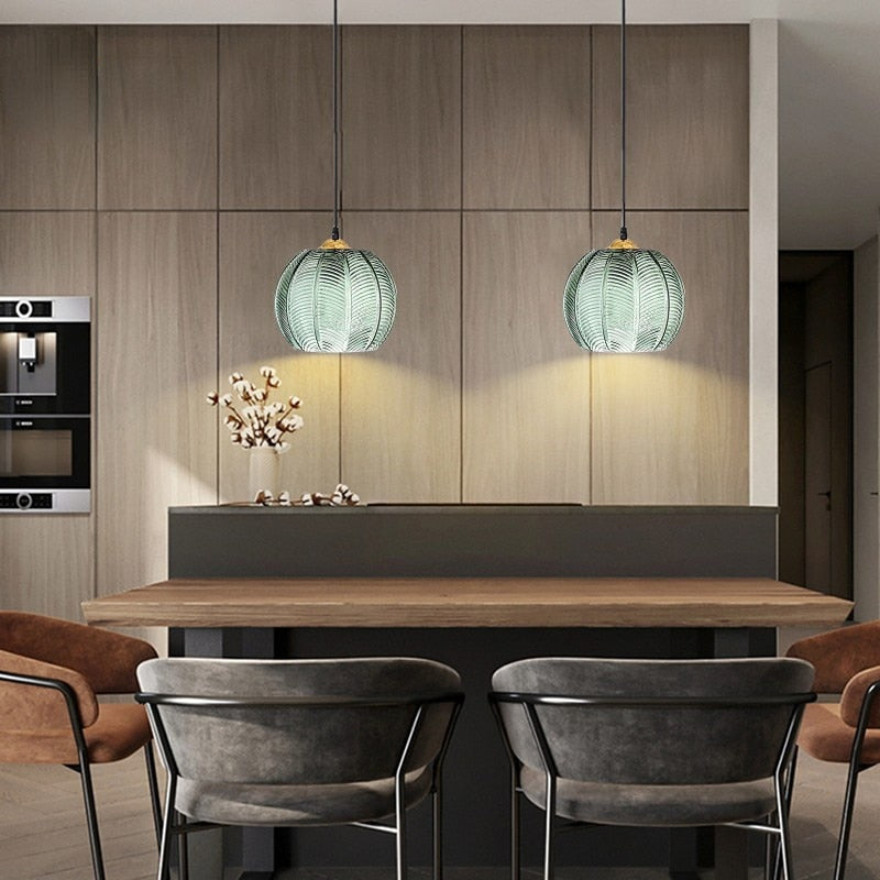 modern textured glass pendant light