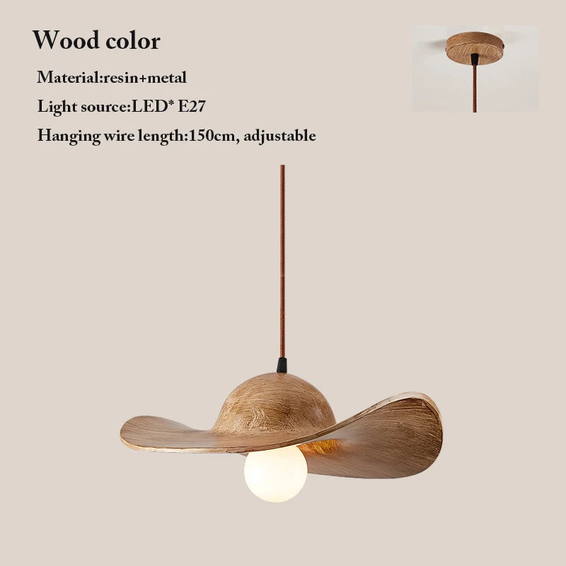 Modern brown top hat pendant light