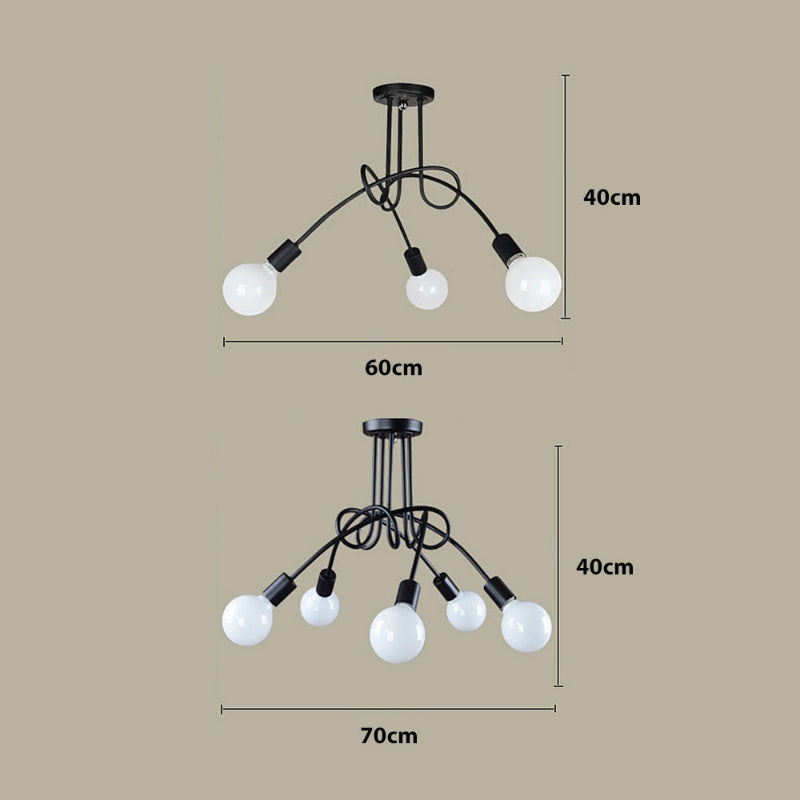 modern black sputnik chandelier