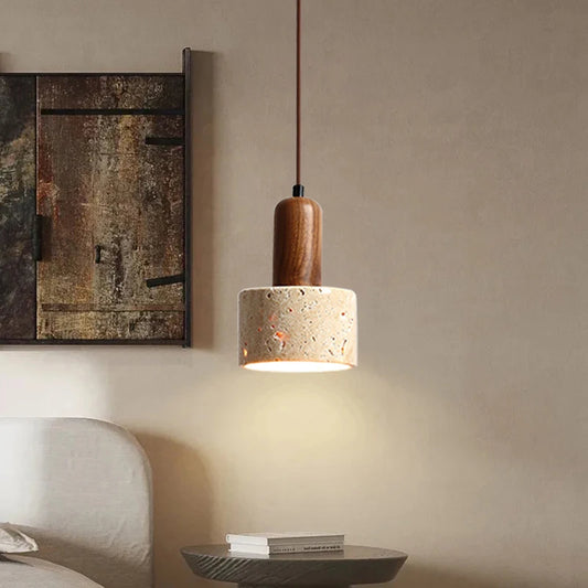 modern travertine light
