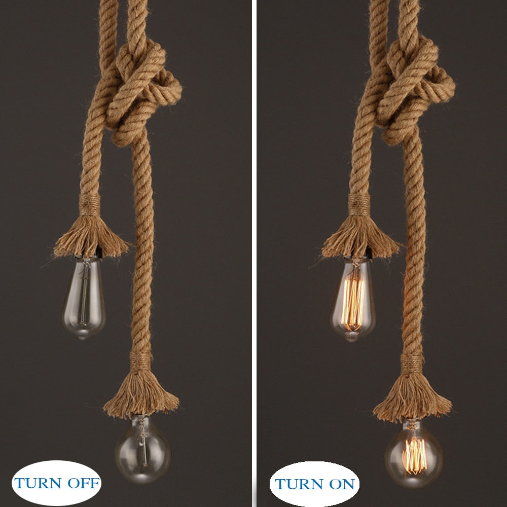 boho rope pendant chandelier lighting