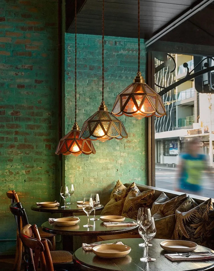 pendant lighting stained glass
