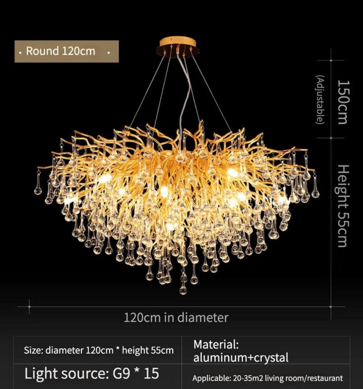 raindrop round chandelier
