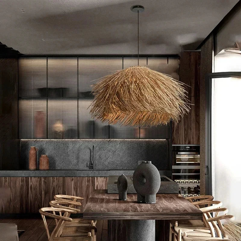 Boho rattan pendant lights for modern interiors