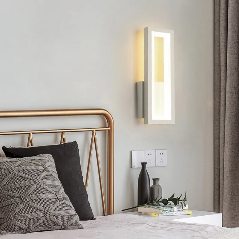 rectangular LED wall light with minimalist design