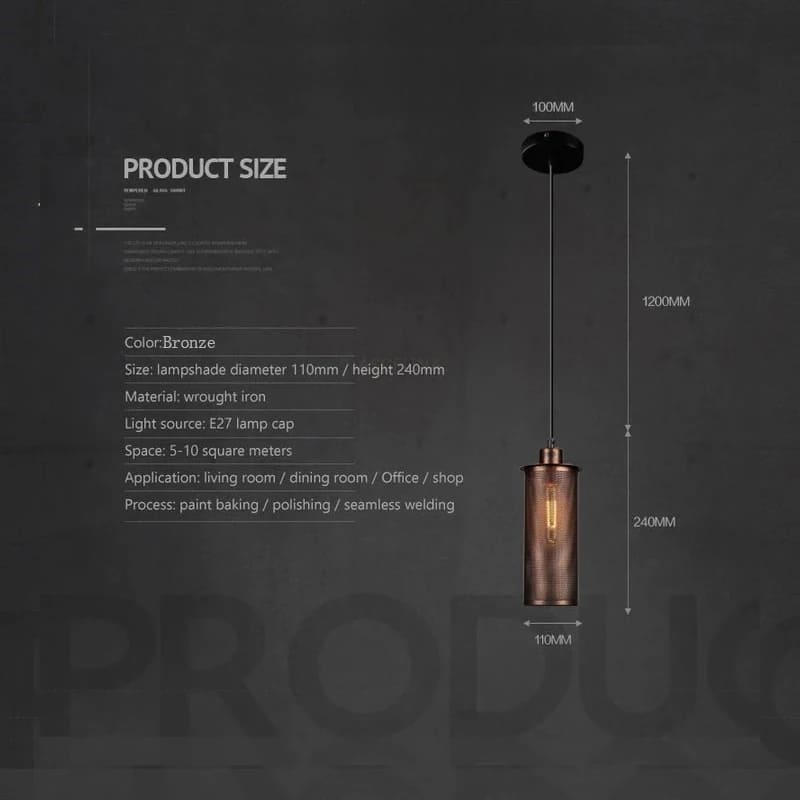 retro cylinder pendant lights