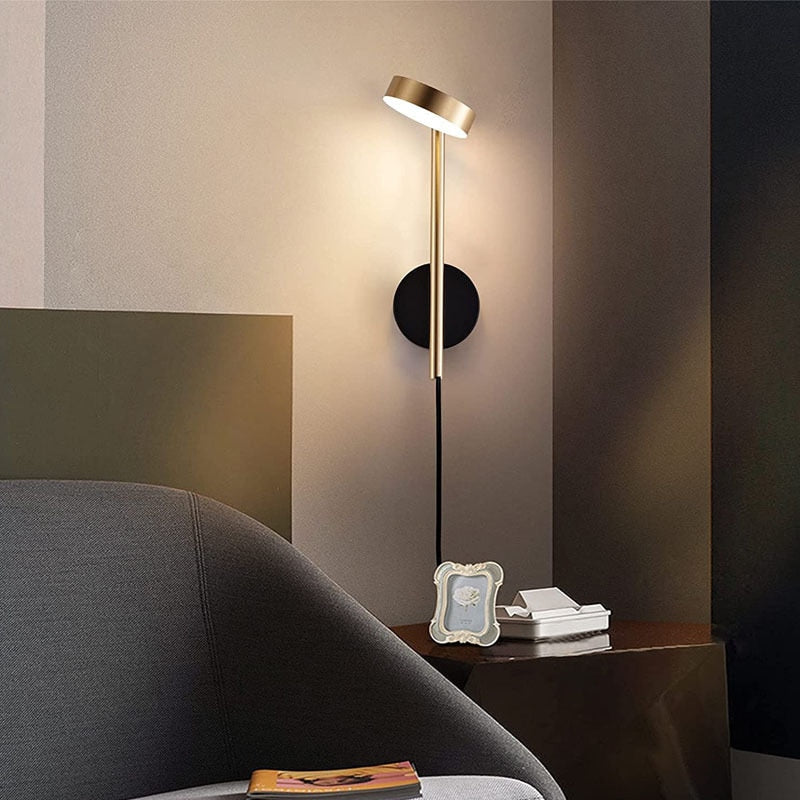 rotatable swing arm wall lamp light