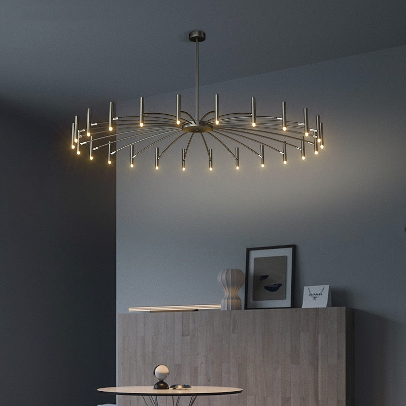 round candle chandelier vintage style