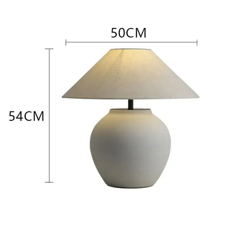 round ceramic table lamp