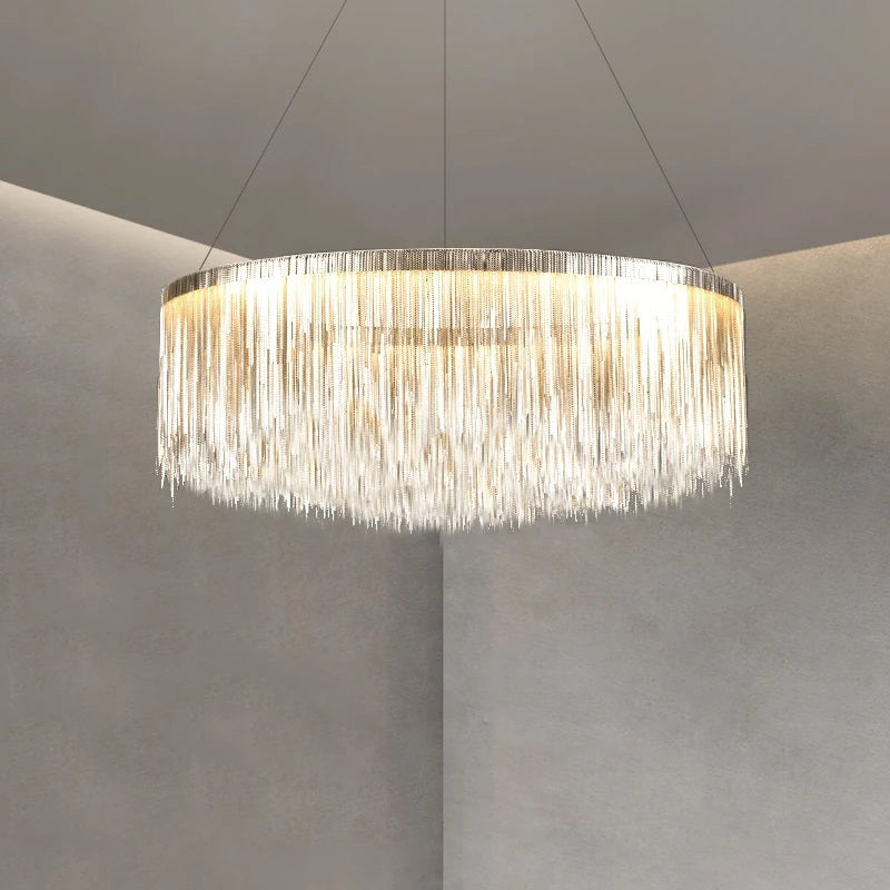 round raindrop crystal chandelier