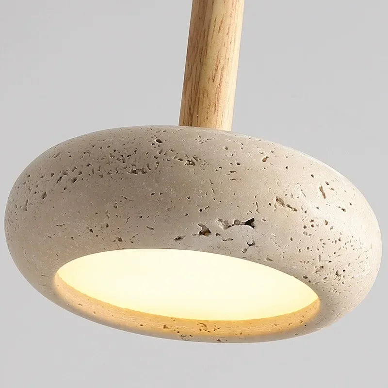 round stone pendant lighting