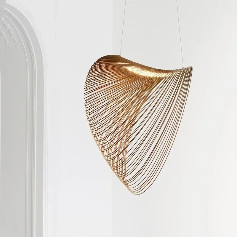 modern sculptural pendant light