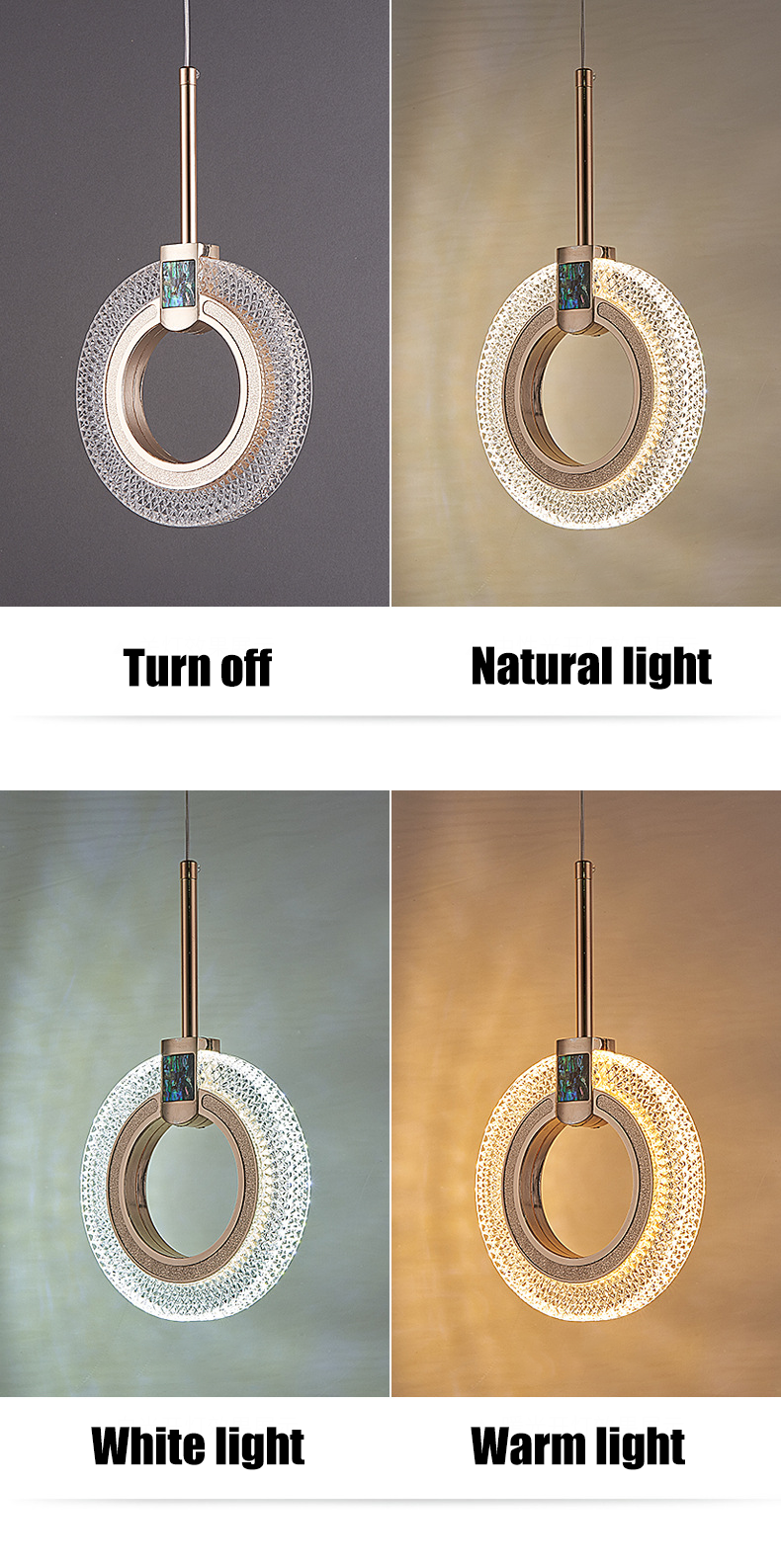small crystal pendant light