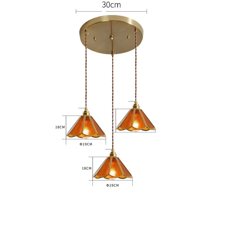 stained glass mini pendant light