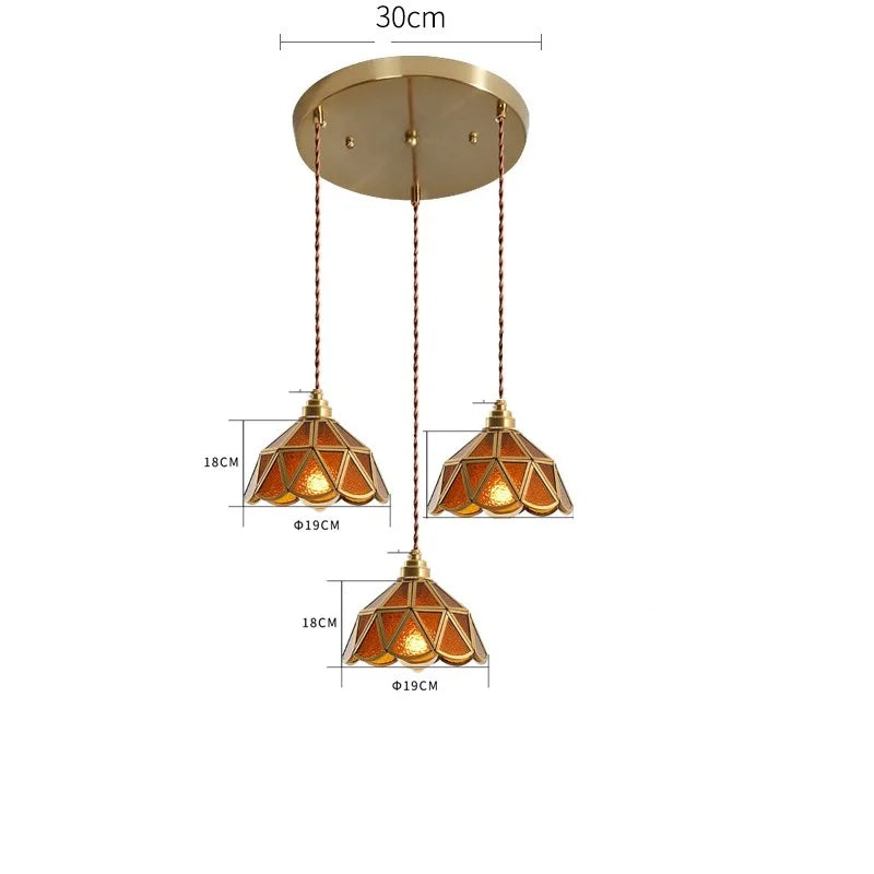 stained glass pendant light shade