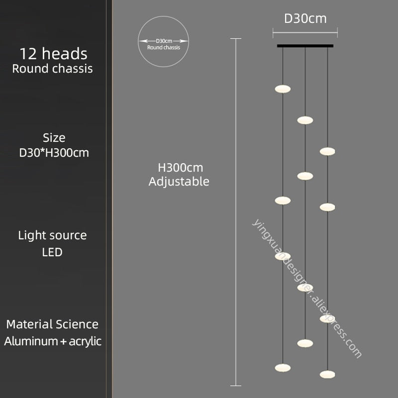 stairway hanging light