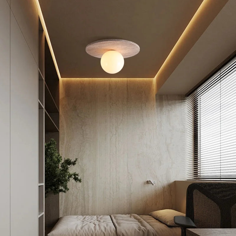 LED stone round ceiling light