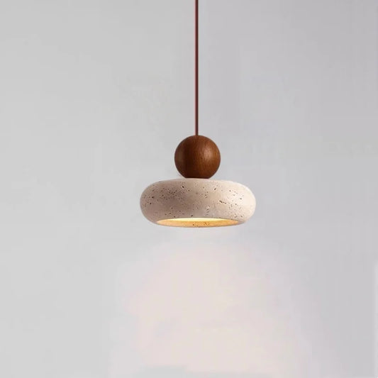 stone round pendant light