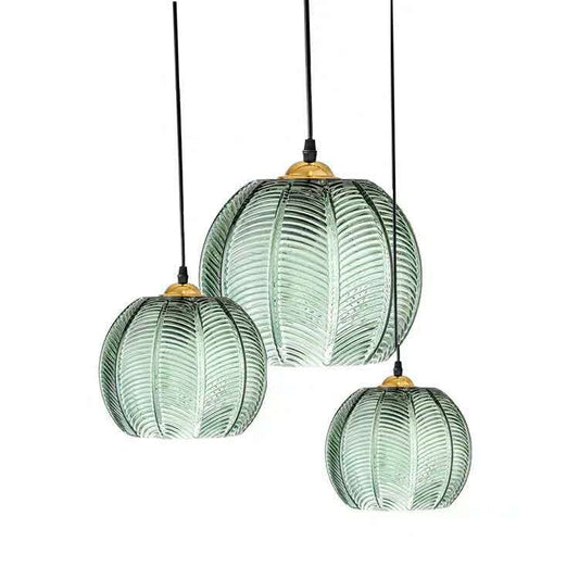 textured glass pendant light