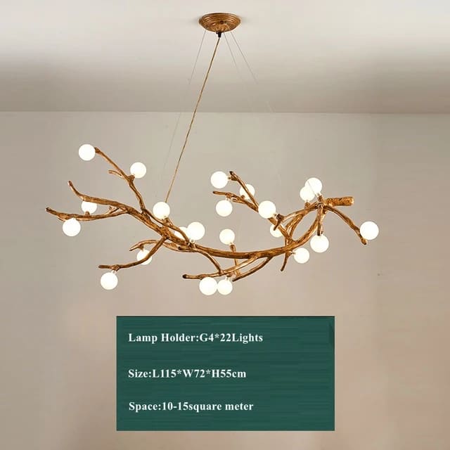 sculptural branch chandelier for high ceilings