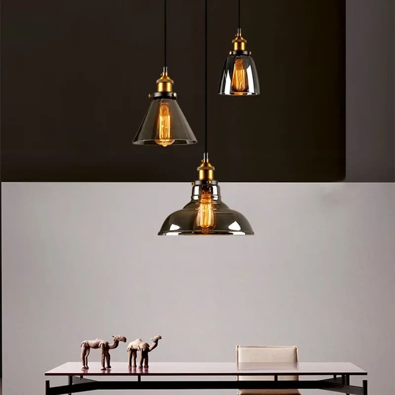 vintage glass pendant light