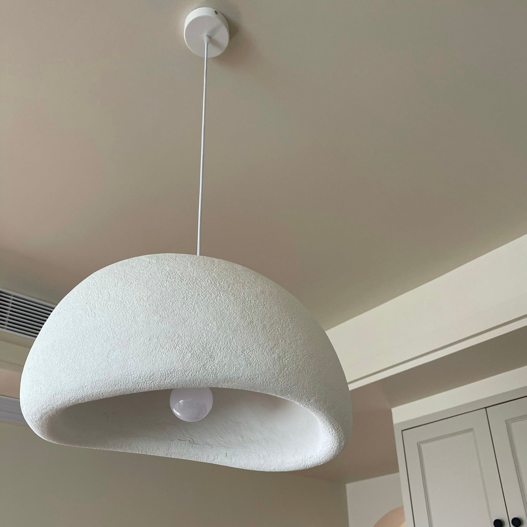 Dining Room Decor with Elegant Wabi Sabi Pendant Light